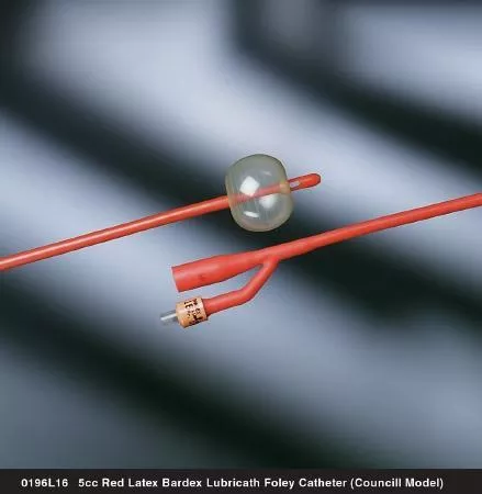 BARDEX LUBRICATH Council 2-Way Foley Catheter 16 Fr 5 cc
