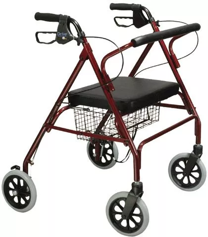 Bariatric Rollator with Padded Seat and Loop Locks