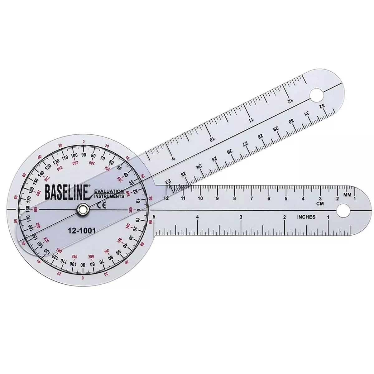 Baseline 360° Head Plastic Goniometer, 8 Inch Arms