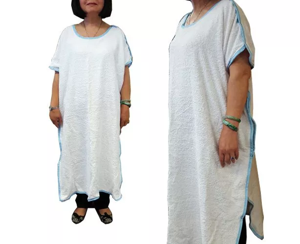 Bath Towel Poncho with Snap Closures