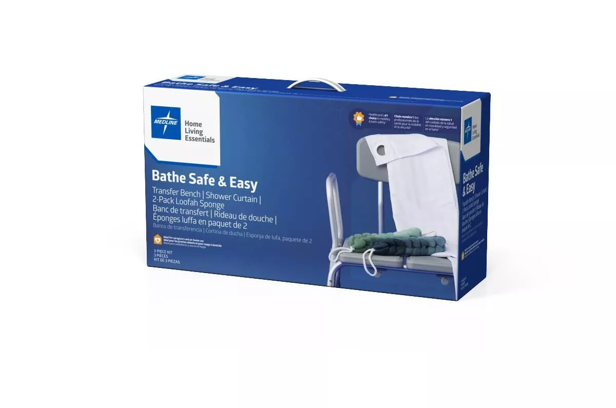 Bathe Safe and Easy Kit for Caregivers with Shower Transfer Bench
