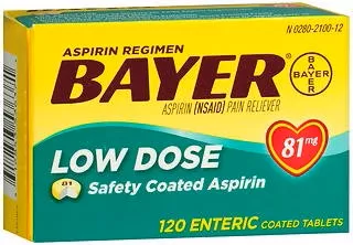 Bayer Low Dose Safety Coated Aspirin 81 mg Tablets