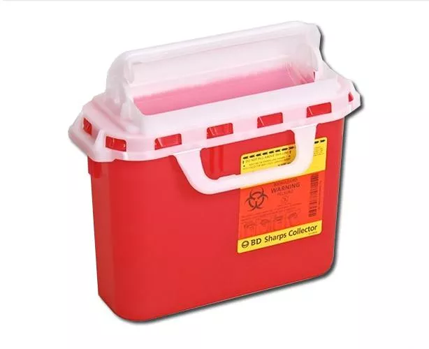 BD Sharps Container, Red