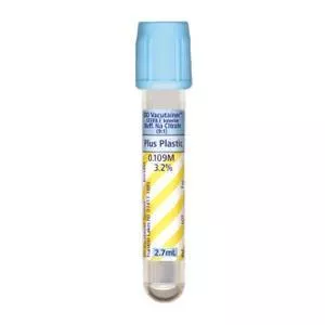 BD Vacutainer Plus Plastic Citrate Tube, 13 x 75mm, 2.7mL