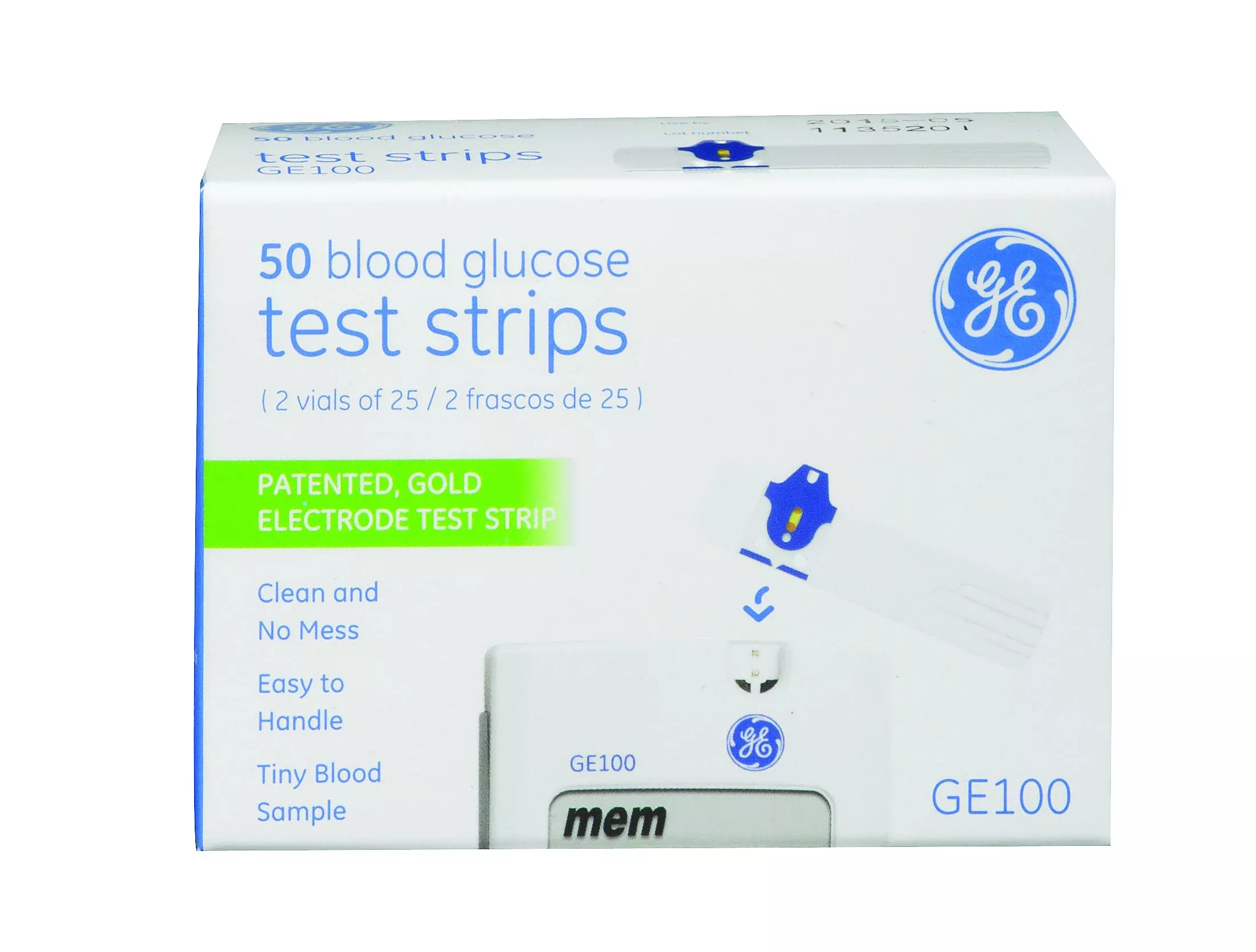 Bionime Blood Glucose Test Strips for GE100 BPM, 50 ct