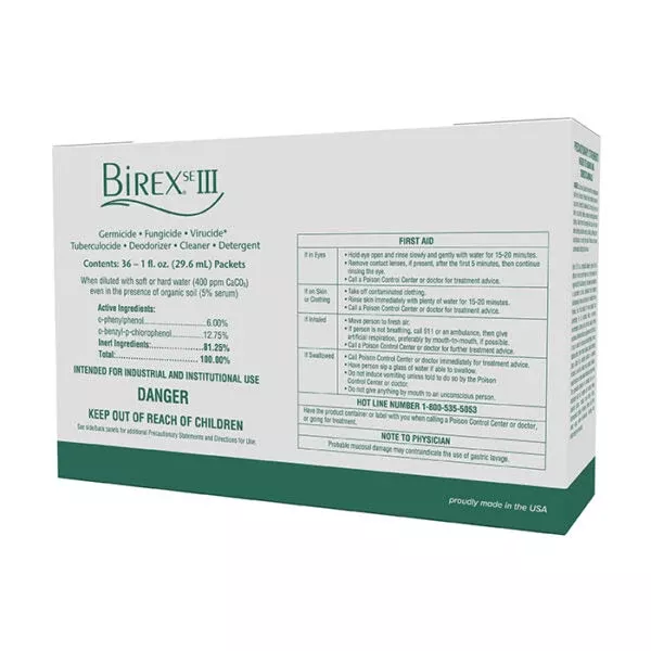 Birex SE III Surface Disinfectant Concentrate Clinic Pack - 36 x 1 fl oz Packet