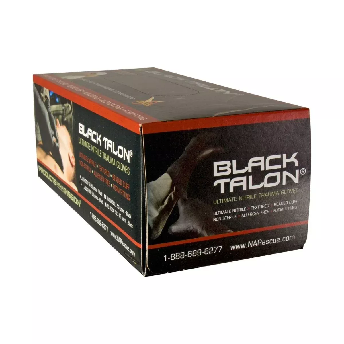 Black Talon Nitrile Extended Cuff Length Exam Gloves