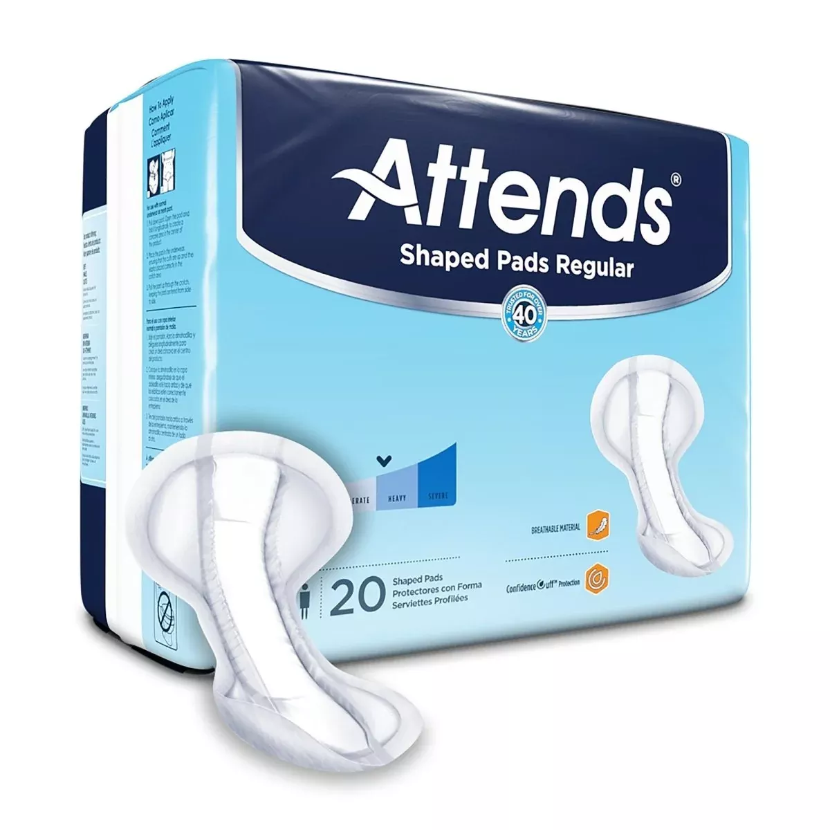 Bladder Control Pad Attends Shaped Pads Regular