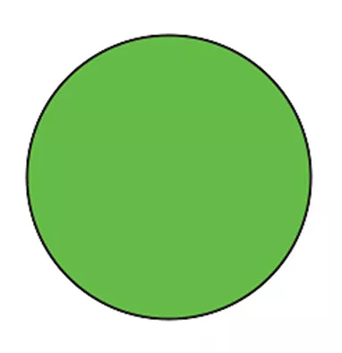 Blank Circle Labels, High Visibility Green H-2552-15909