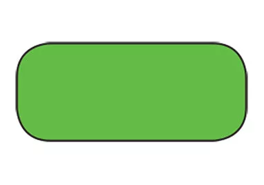 Blank Rectangle Labels, High Visibility Green H-2537-15904