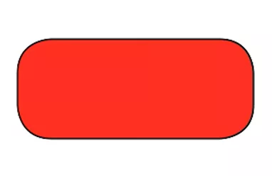Blank Rectangle Labels, High Visibility Red H-2534-15902