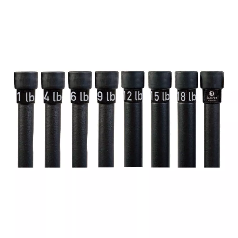 BodySport Weighted Bars, 1 - 30 lbs
