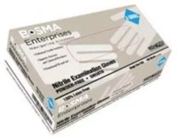 Bosma Medical Nitrile Smooth Exam Gloves, Light Blue - 1000 Per Case