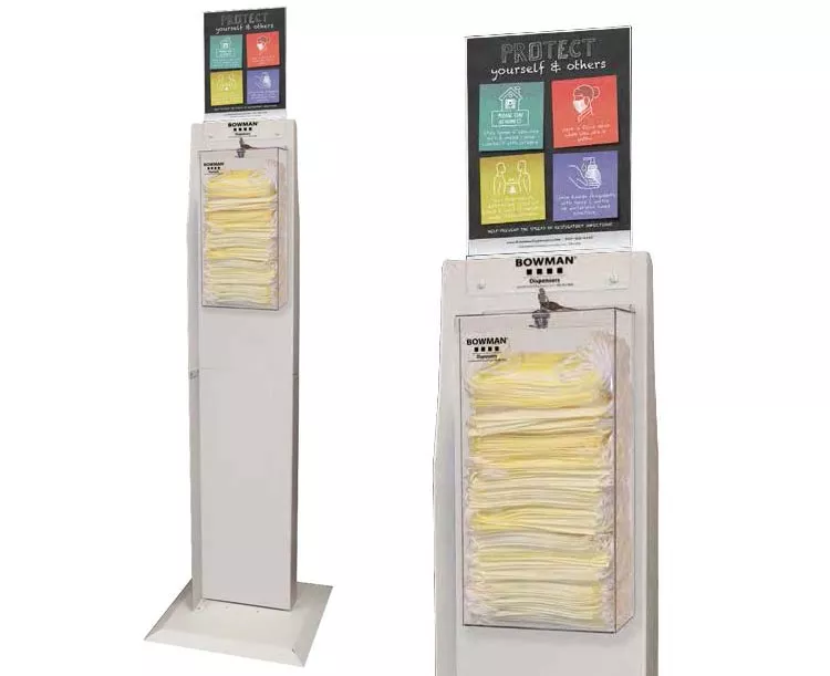 Bowman Public Safety Kit with Face Mask Dispenser & Signage