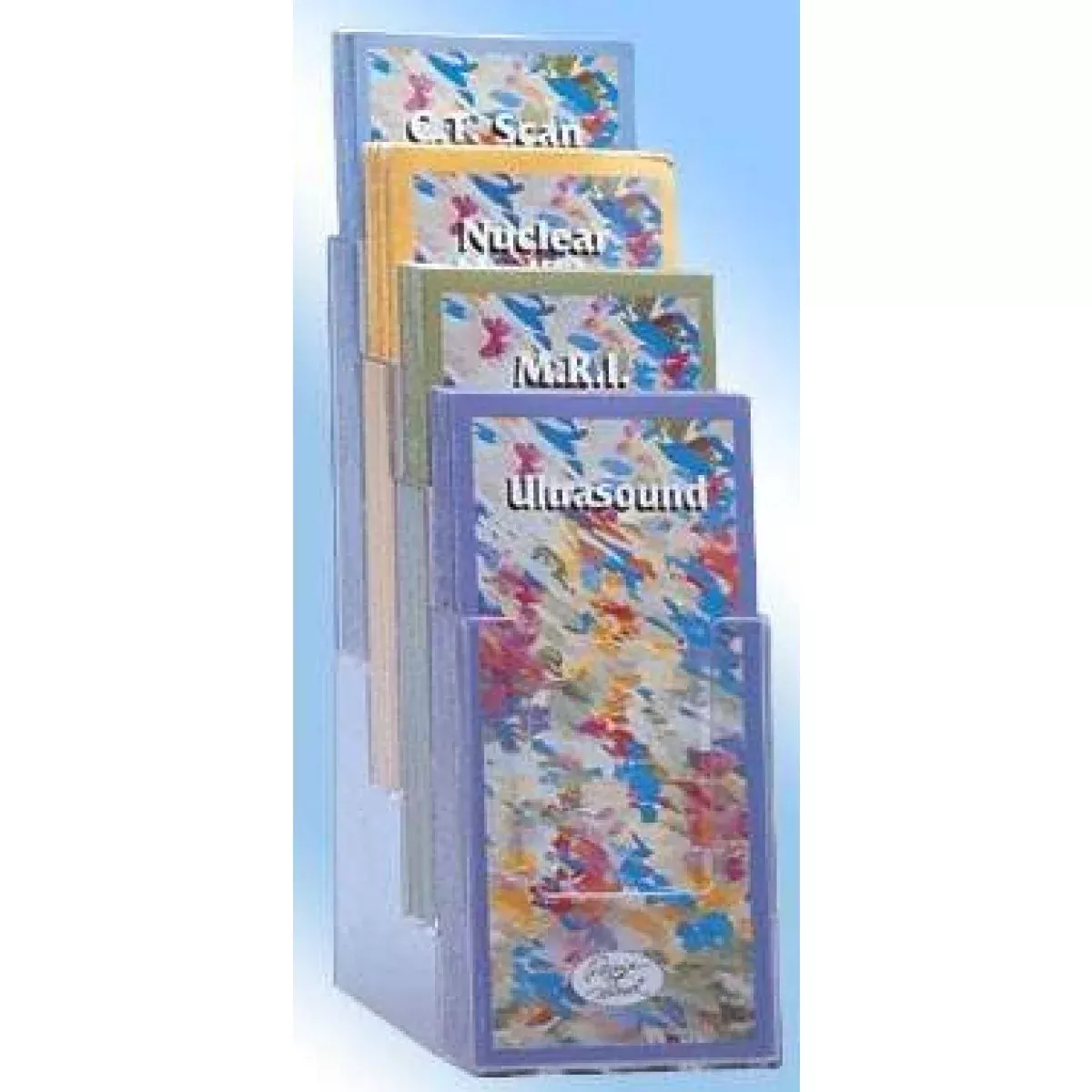 Brochure Holder Counter Top 4 Pocket Clear Plastic 1 Each