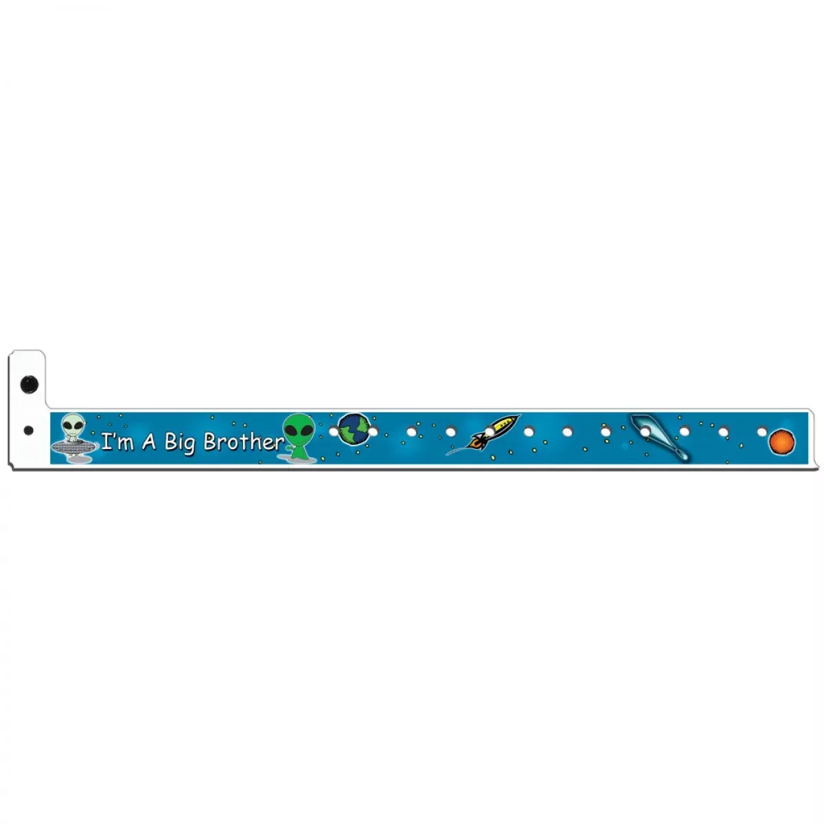 Bundle Of Joy Write-On Wristband Poly 3/4" X 10" Pediatric "I'M A Big Brother" Multi Color - Robots - 250 Per Box