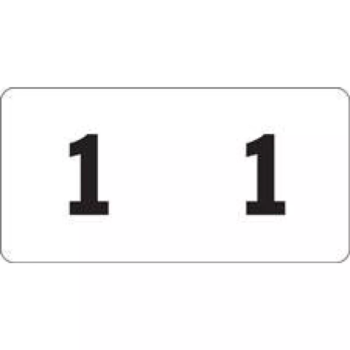 Bwd Color Code Label Numeric "1" 1 1/2" X 3/4" White And Black Permanent - 500 Per Roll