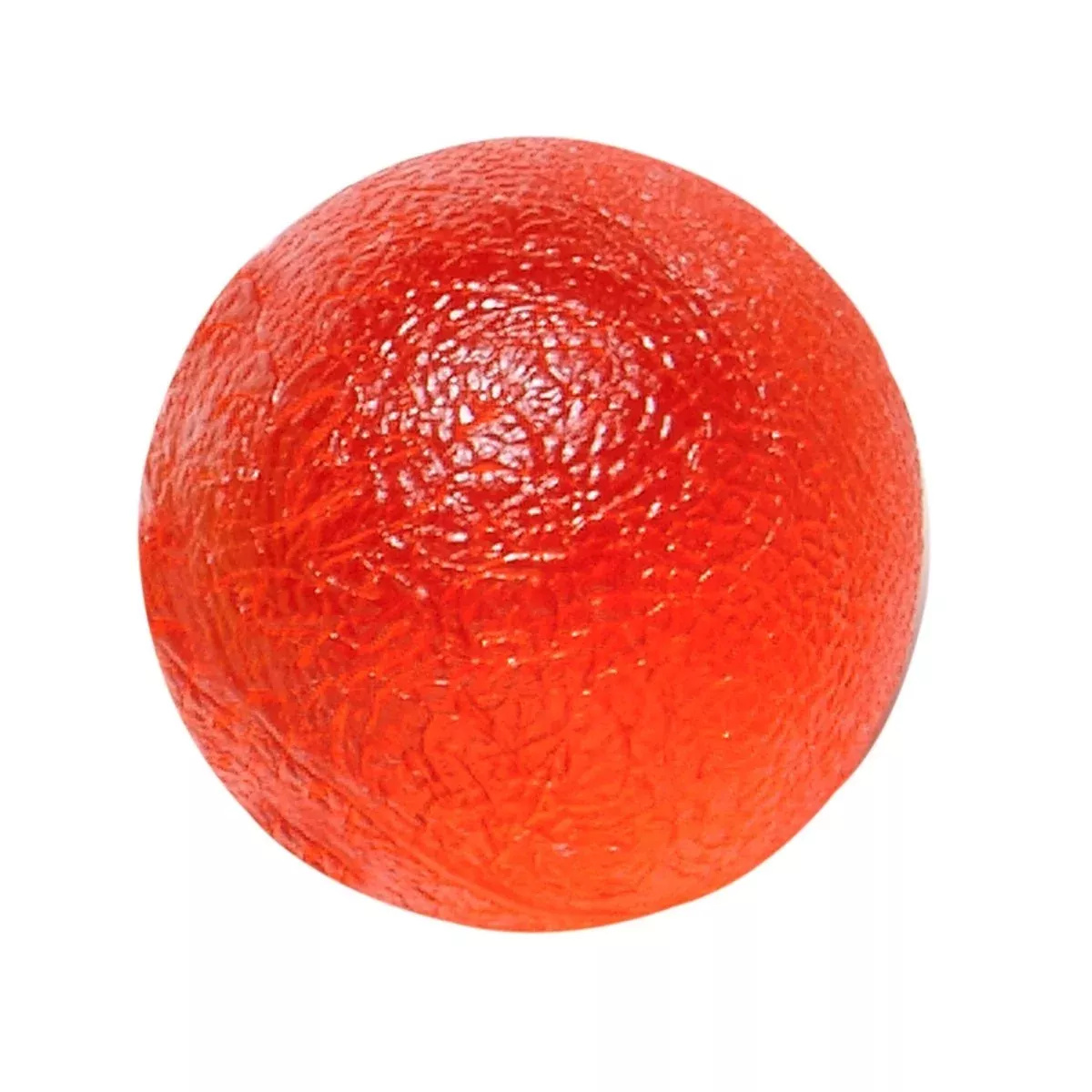CanDo Standard Circular Gel Squeeze Ball, Red, Light