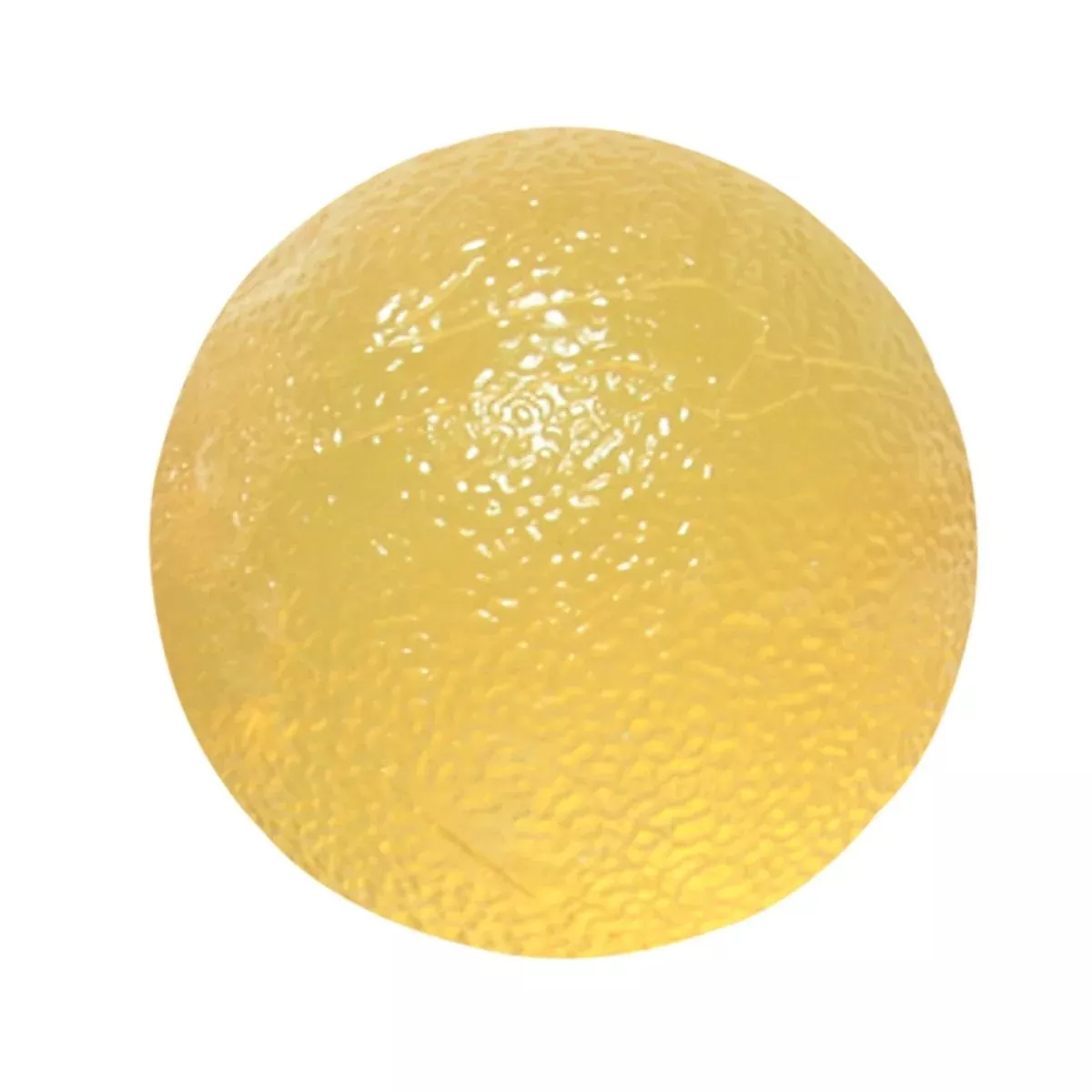 CanDo Standard Circular Gel Squeeze Ball, Yellow, X-Light