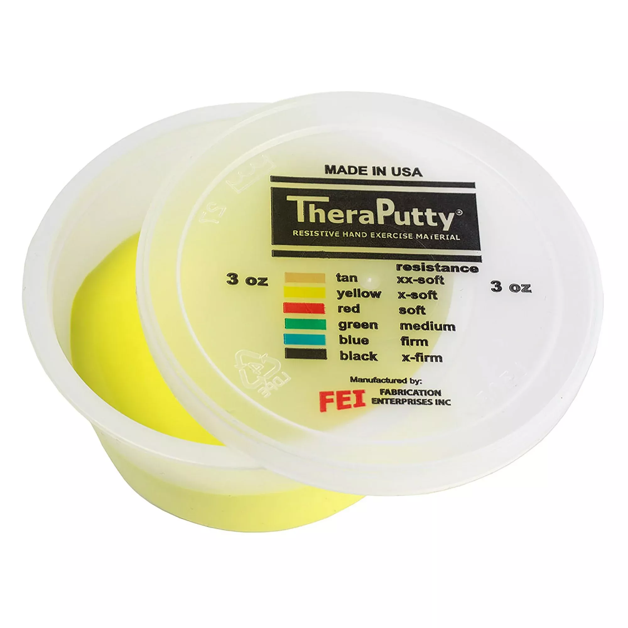CanDo TheraPutty Exercise Material, Yellow, Extra-Soft, 3 oz.