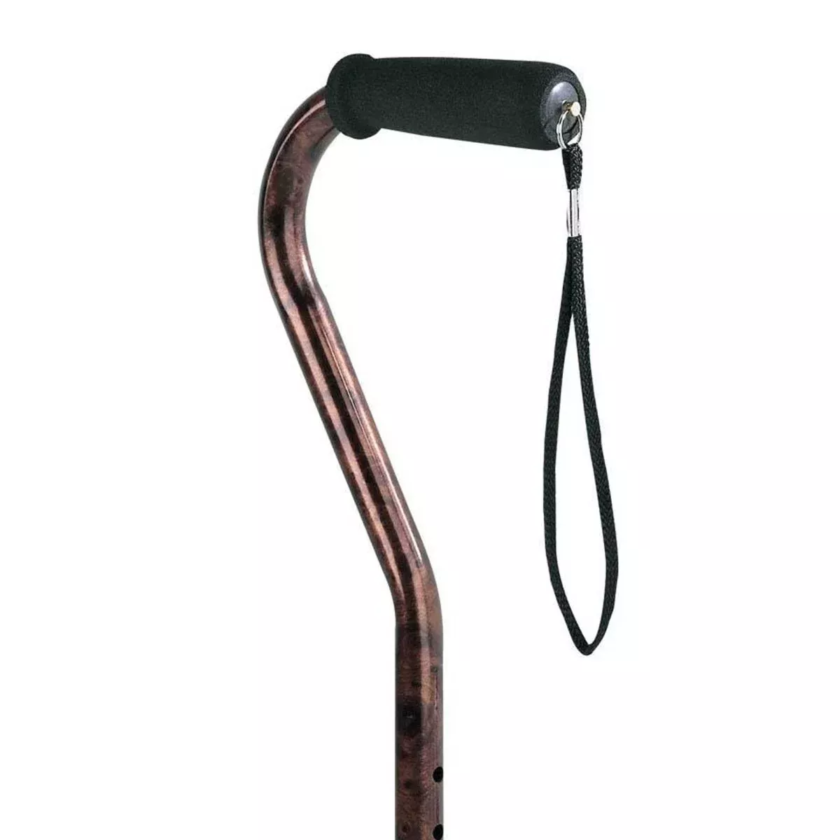Carex Bronze Offset Cane, Height-Adjustable, 31- 40 Inch
