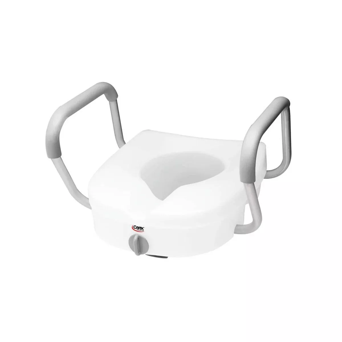 Carex E-Z Lock Raised Toilet Seat with Adjustable Armrests