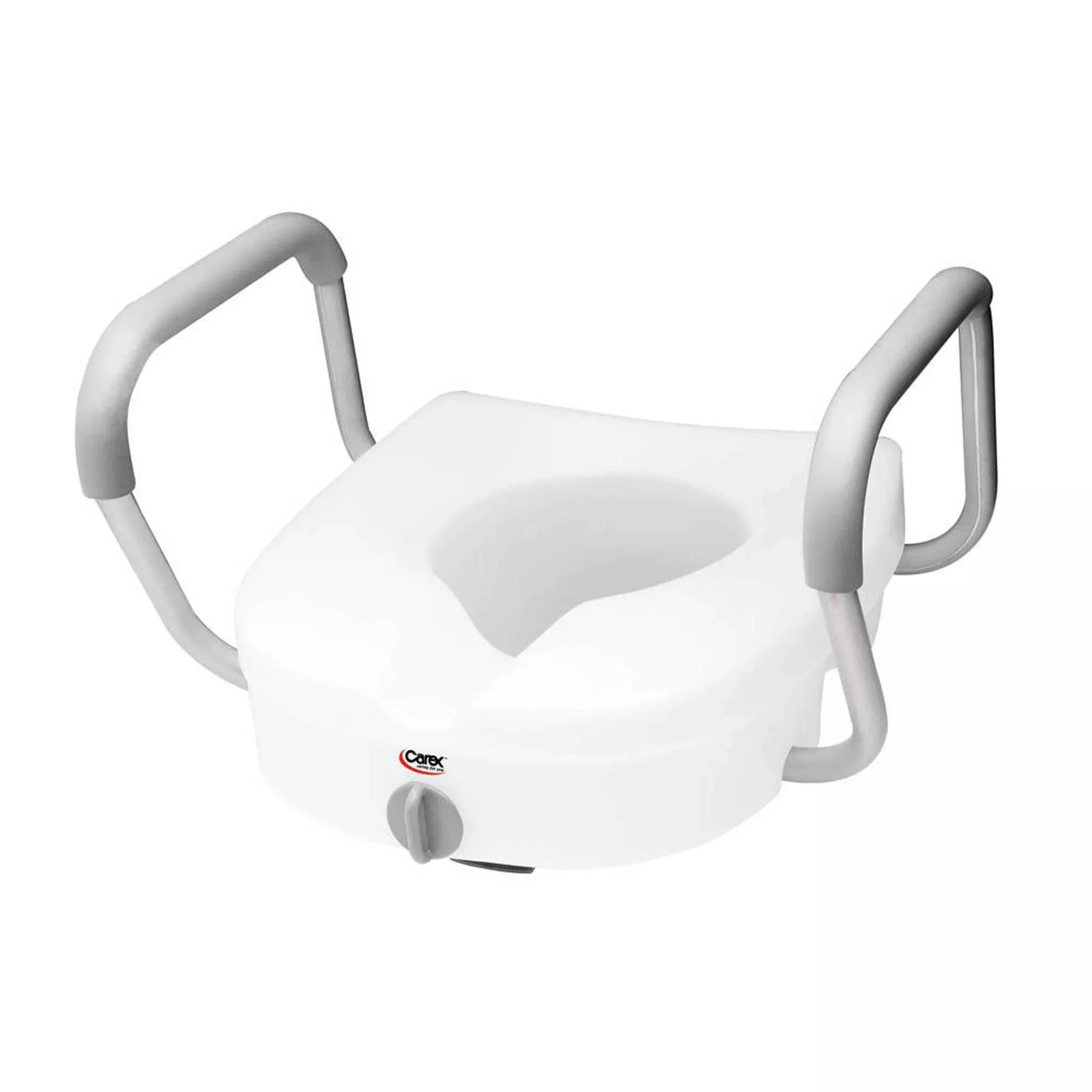 Carex E-Z Lock Raised Toilet Seat with Armrests