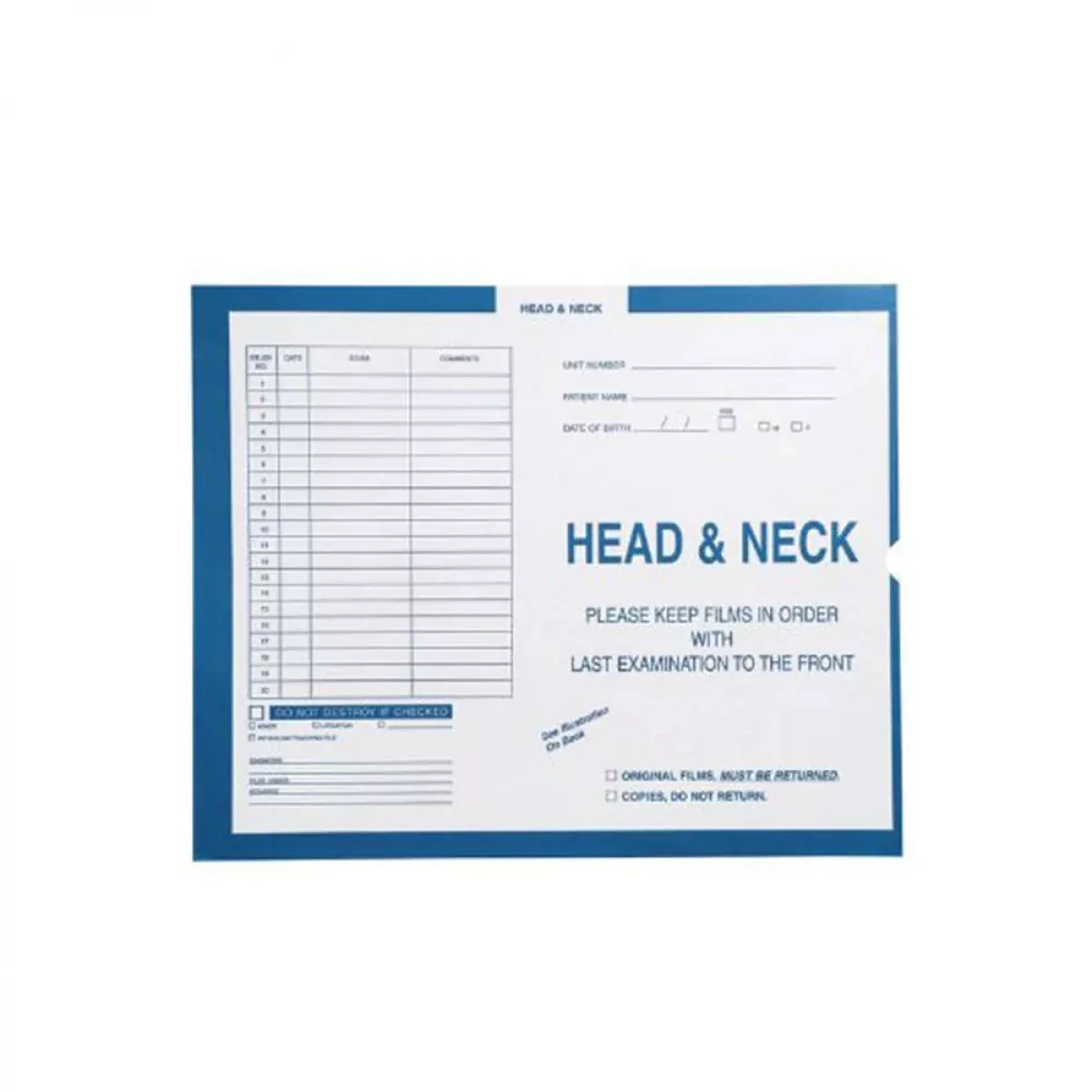Category Insert Jacket Open End Head & Neck Blue 28# Kraft 14-1/4"X17-1/2" - 250 Per Case