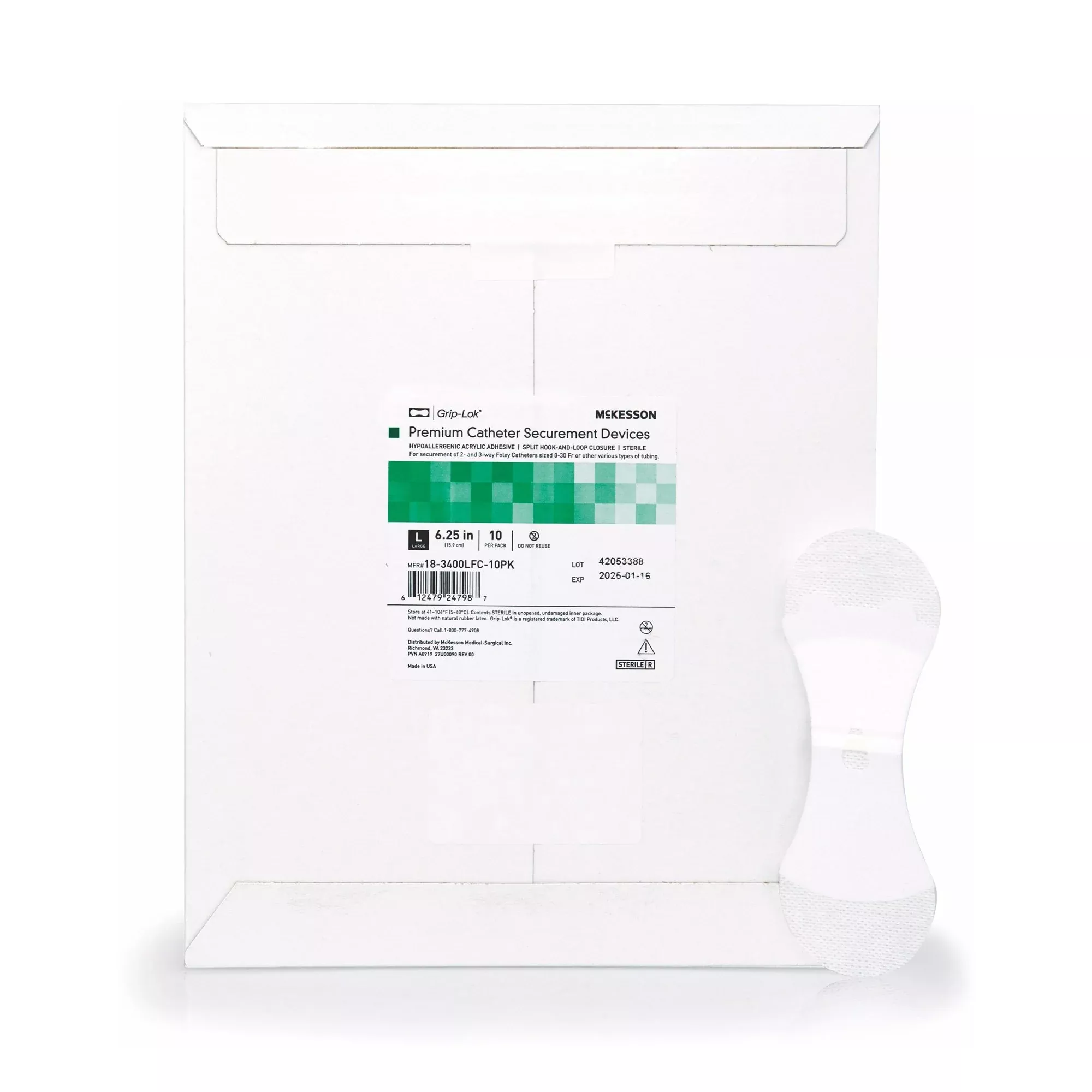 Catheter Stabilization Device McKesson Premium Large, 6.25 Inch, Sterile