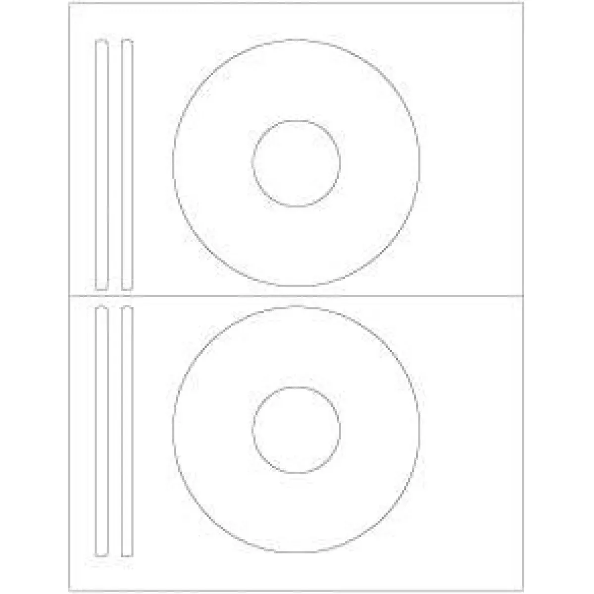 Cd/Dvd Accessory 2 Cd Labels And 2 Spine Labels Paper 8-1/2"X11" White 200 Per Box