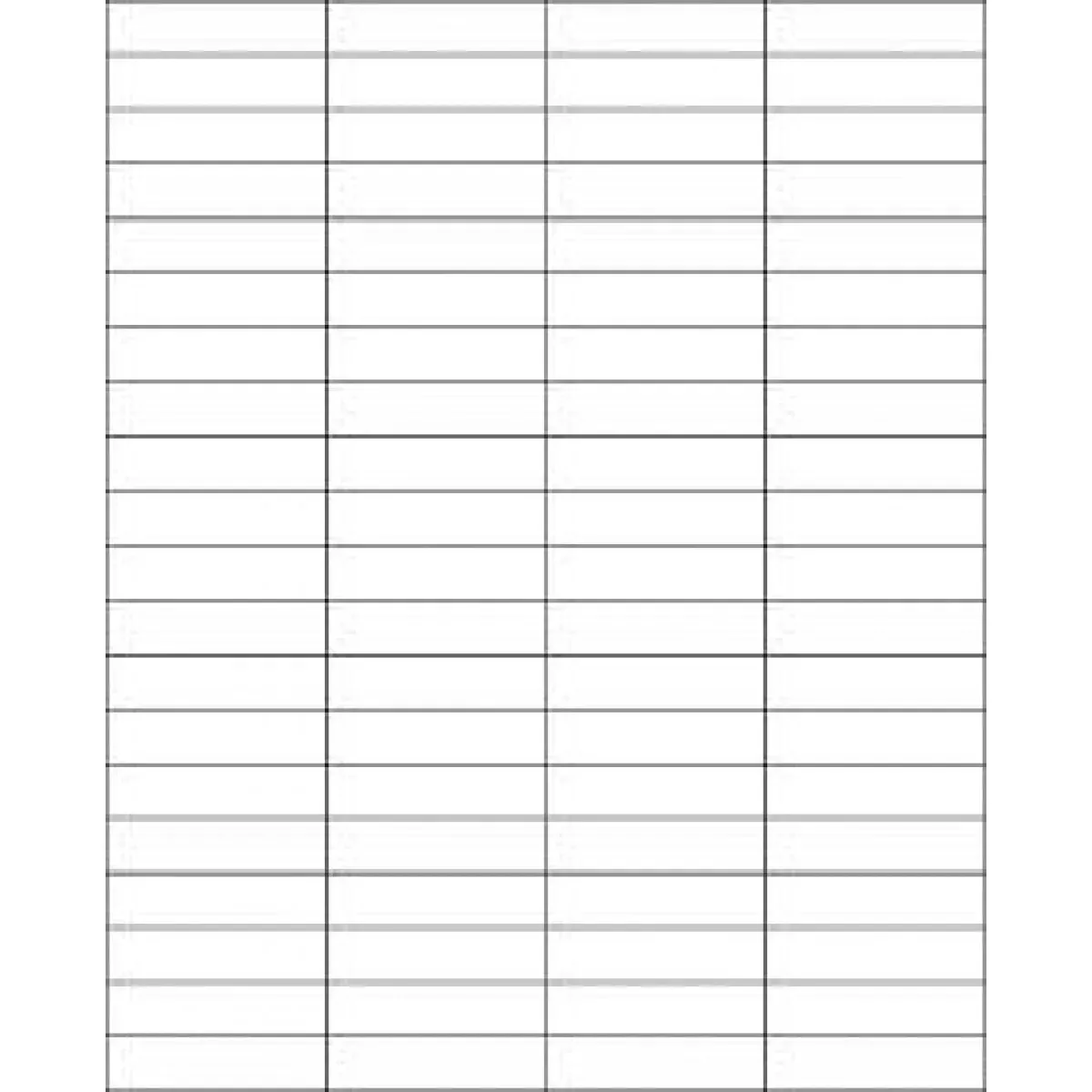 Chart Labels Laser Paper Portrait 2X1/2 White - 80 Per Sheet, 100 Sheets Per Pack