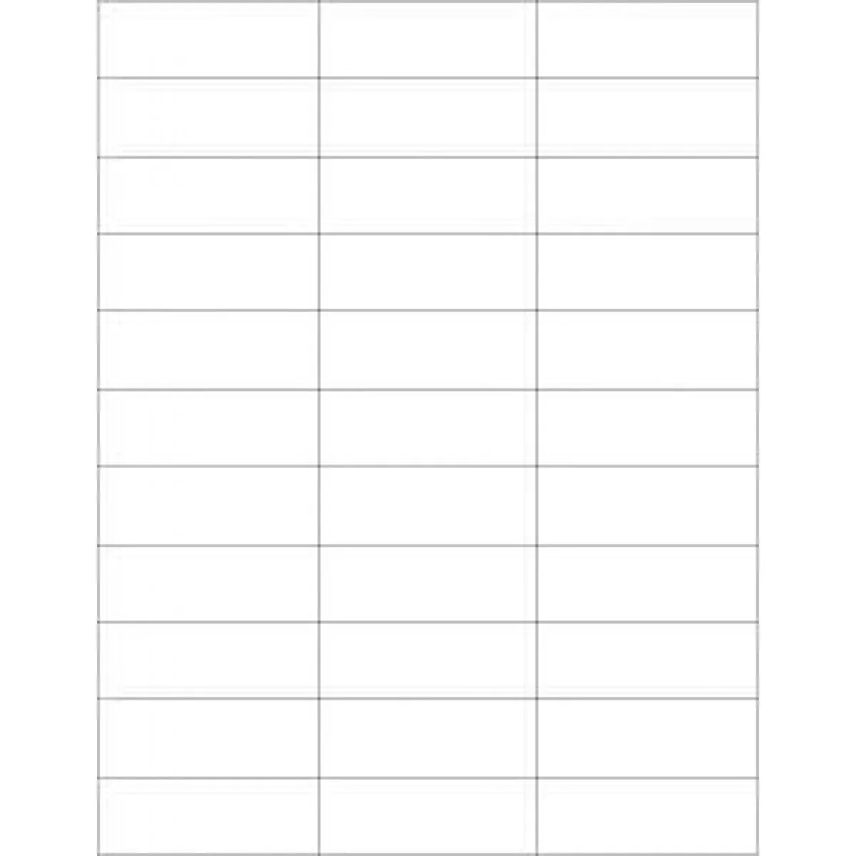 Chart Labels Laser Portrait 2 27/32" X 1" White - 33 Lbls Per Sheet, 4 Pks Of 250 Sheets Per Case