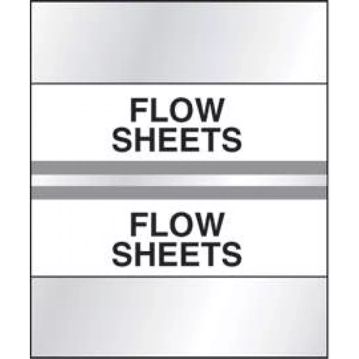 Chart Tab Paper Flow Sheets Flow 1 1/2" X 1 1/4" Gray 100 Per Package