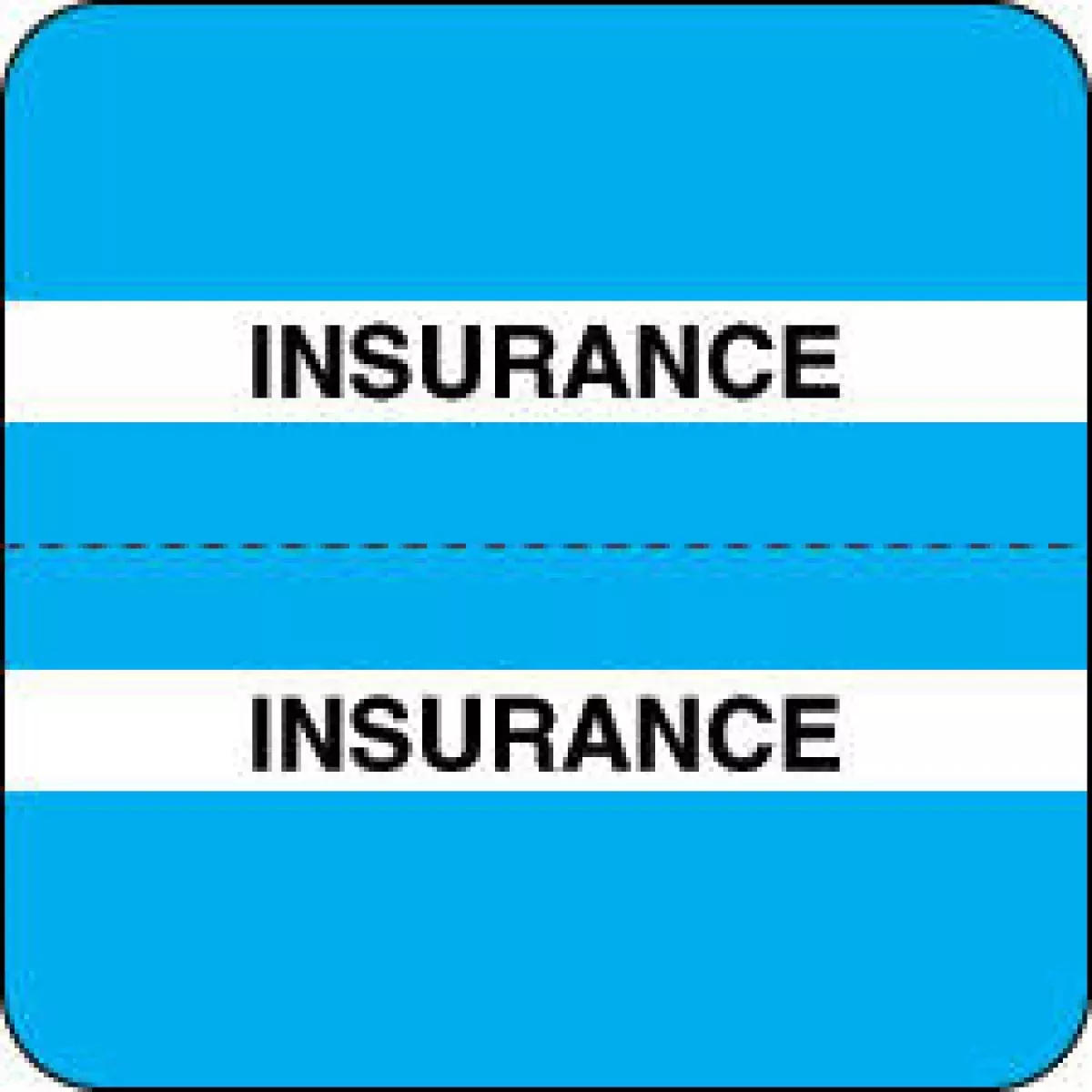 Chart Tab Paper Insurance Insurance 1 1/2" X 1 1/2" Blue 100 Per Roll