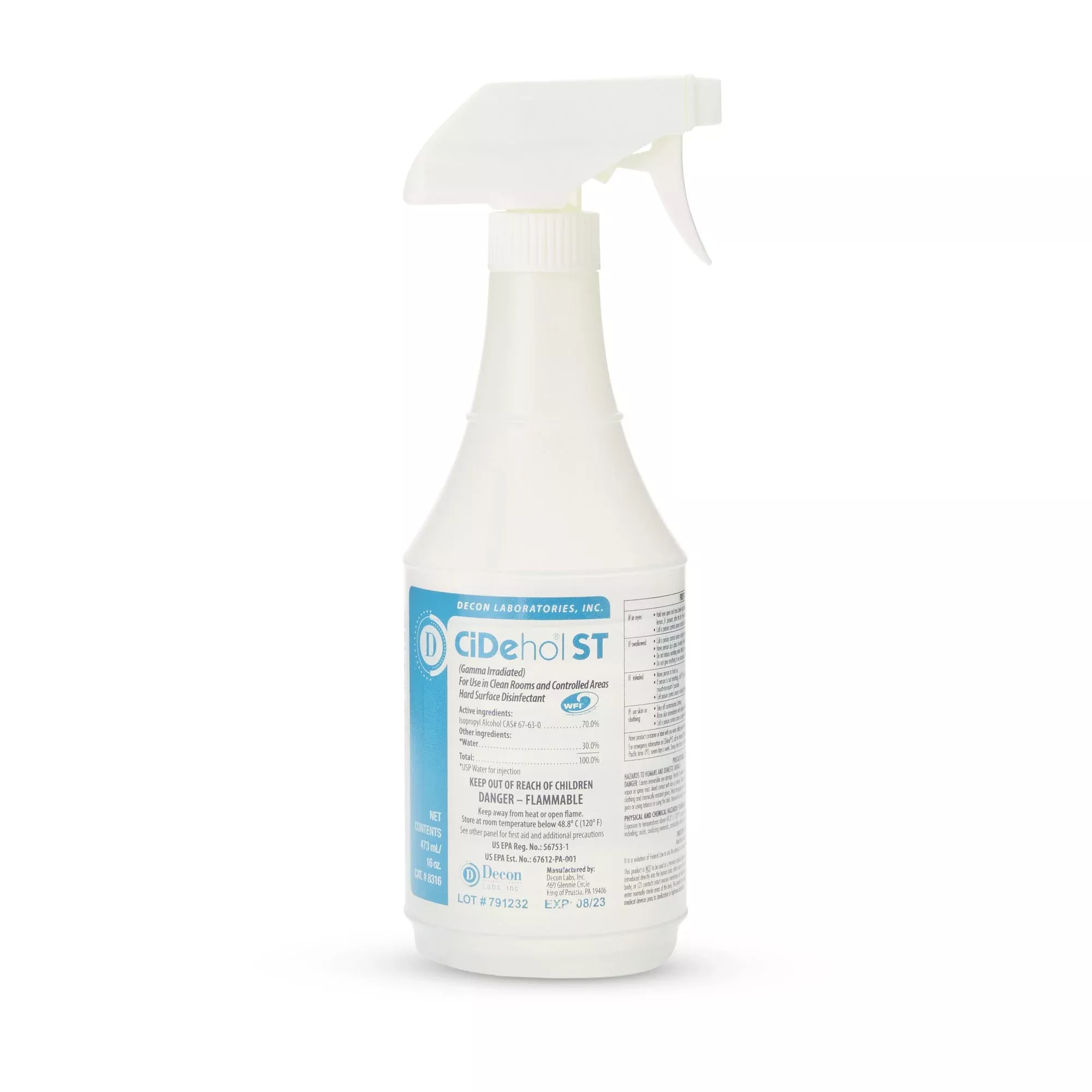 CiDehol ST Surface Disinfectant Cleaner, 16 oz.