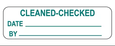 Cleaned-Checked Labels H-17634-12941