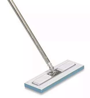 Cleanroom Wet Mop Pad Contec Klean Max™ Sealed Edge Large White Microfiber / Polyester Disposable