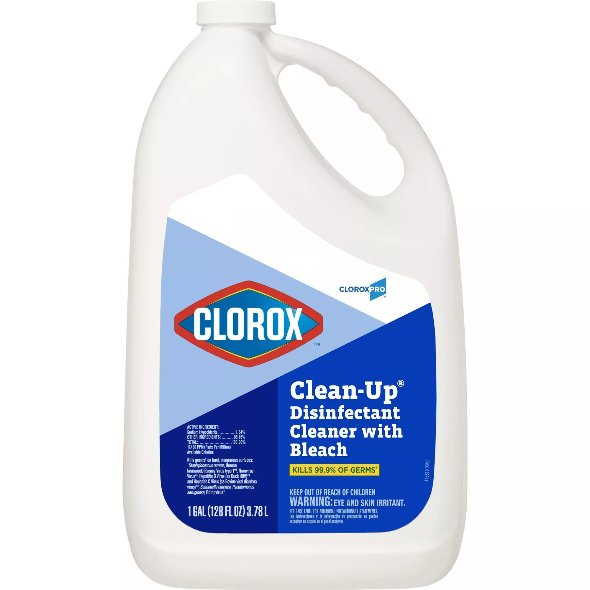 CloroxPro Clorox Clean-Up with Bleach Surface Disinfectant Cleaner Refill Manual Pour Liquid 1 gal. Jug
