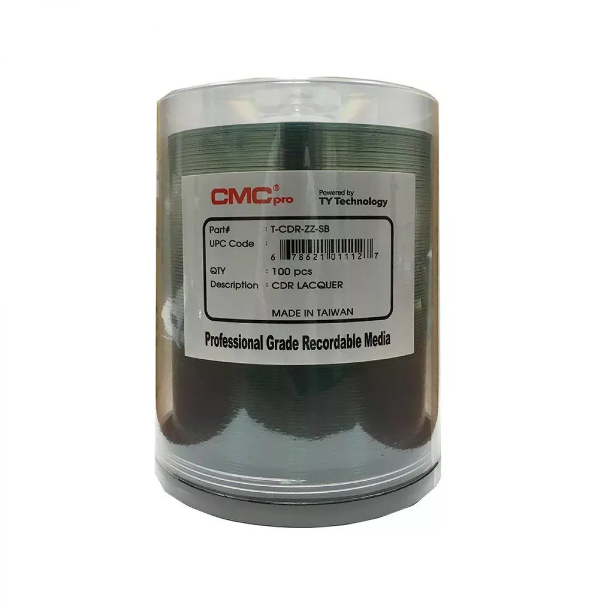 Cmc-Pro Cd-R 80Min, 52X Inkjet Hub Silver 700Mb 100 Per Pack
