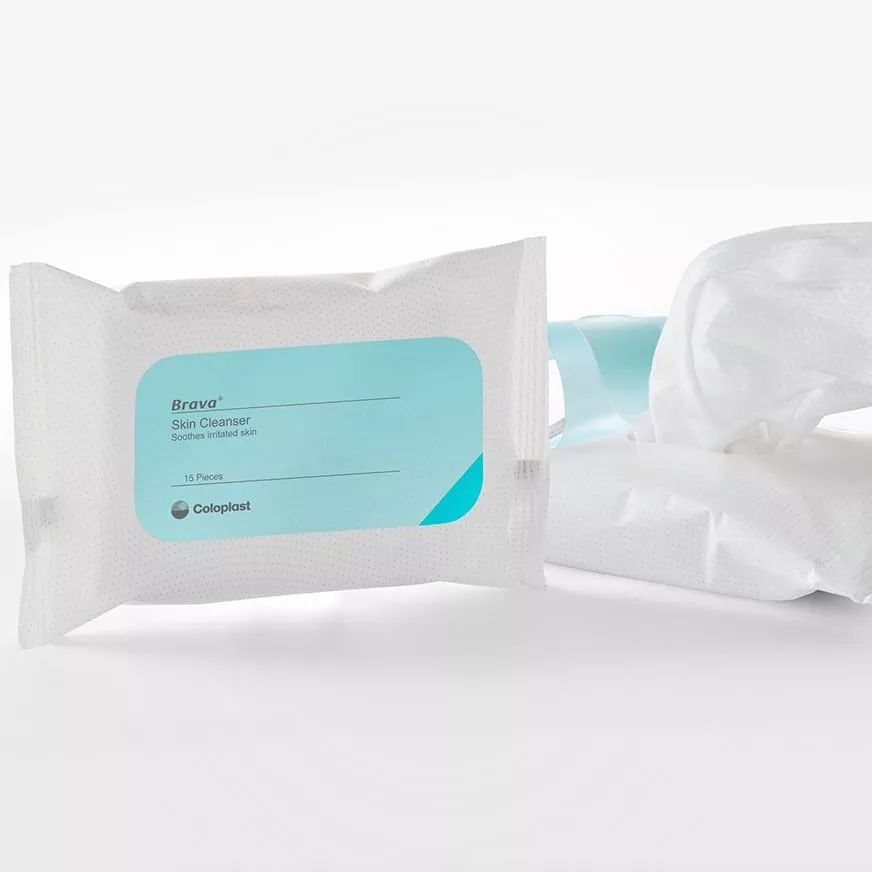 Coloplast Brava Skin Cleanser Wipes, Unscented - 12080