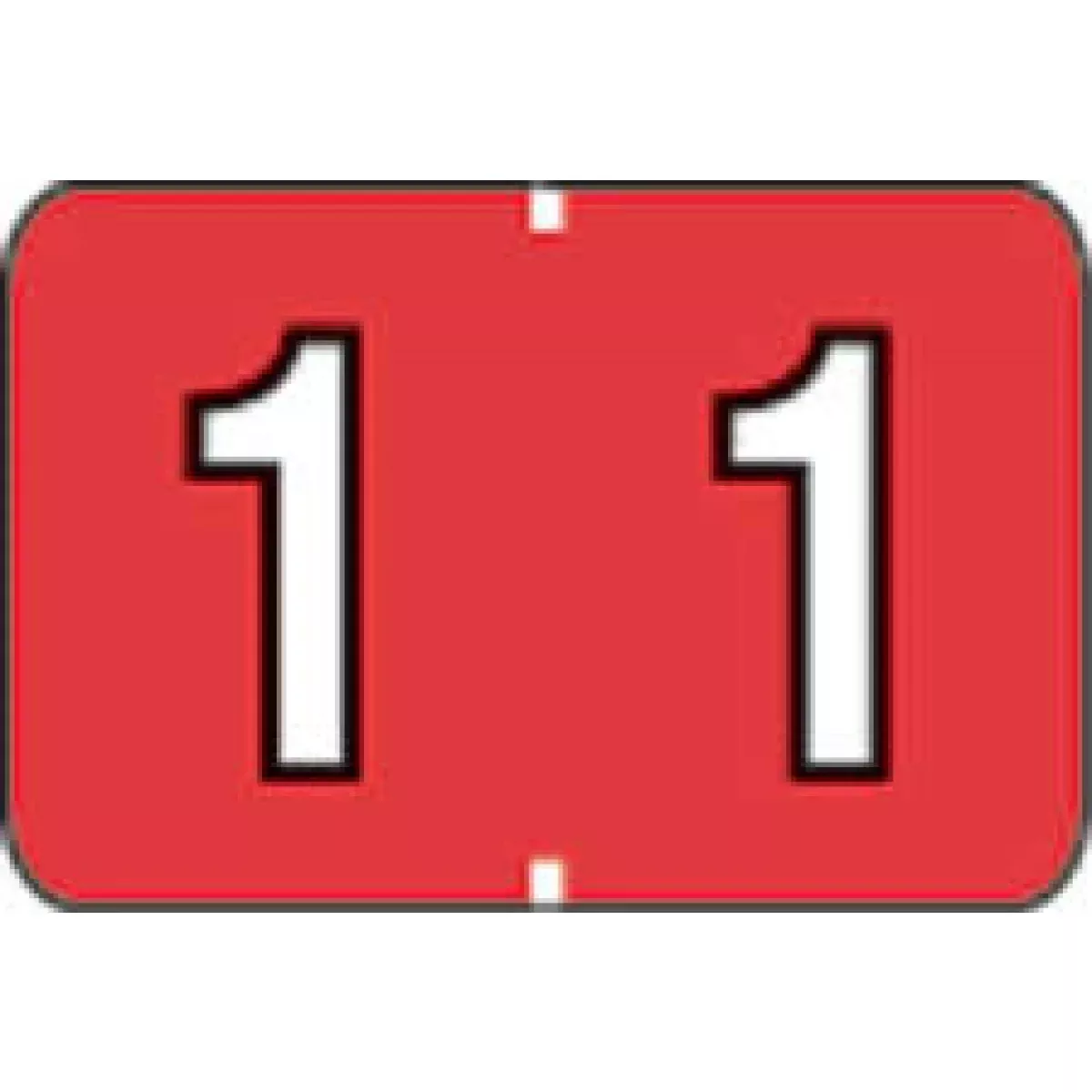Colwell Compatible Jewel Tone Color Code Label Numeric "1" 1 1/2X1 Red Permanent 500 Per Roll