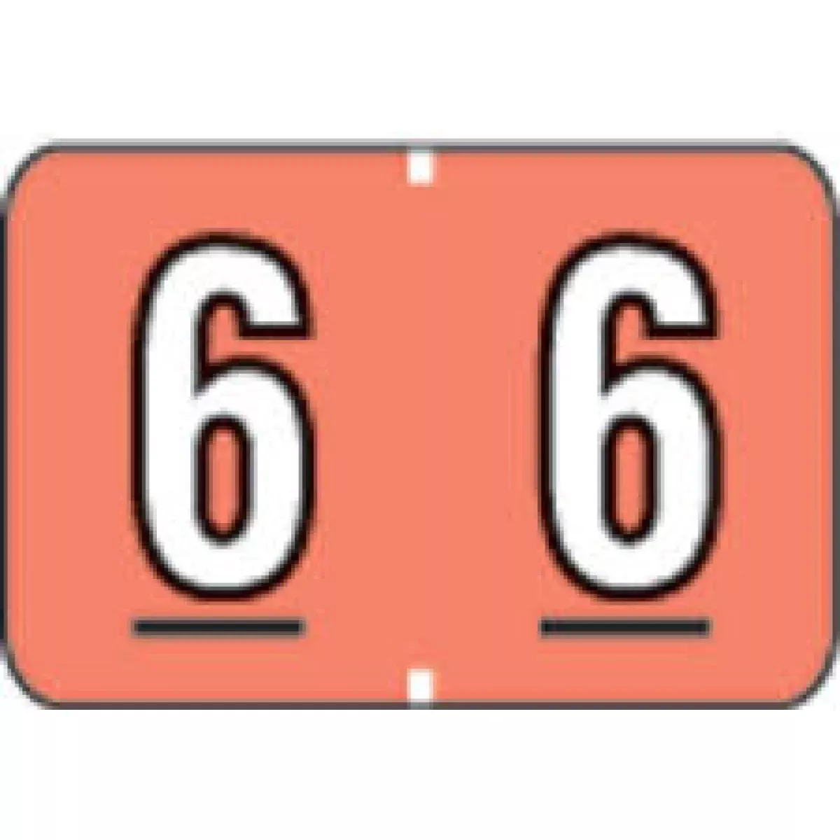 Colwell Compatible Jewel Tone Color Code Label Numeric "6" 1 1/2X1 Light Red Permanent 500 Per Roll