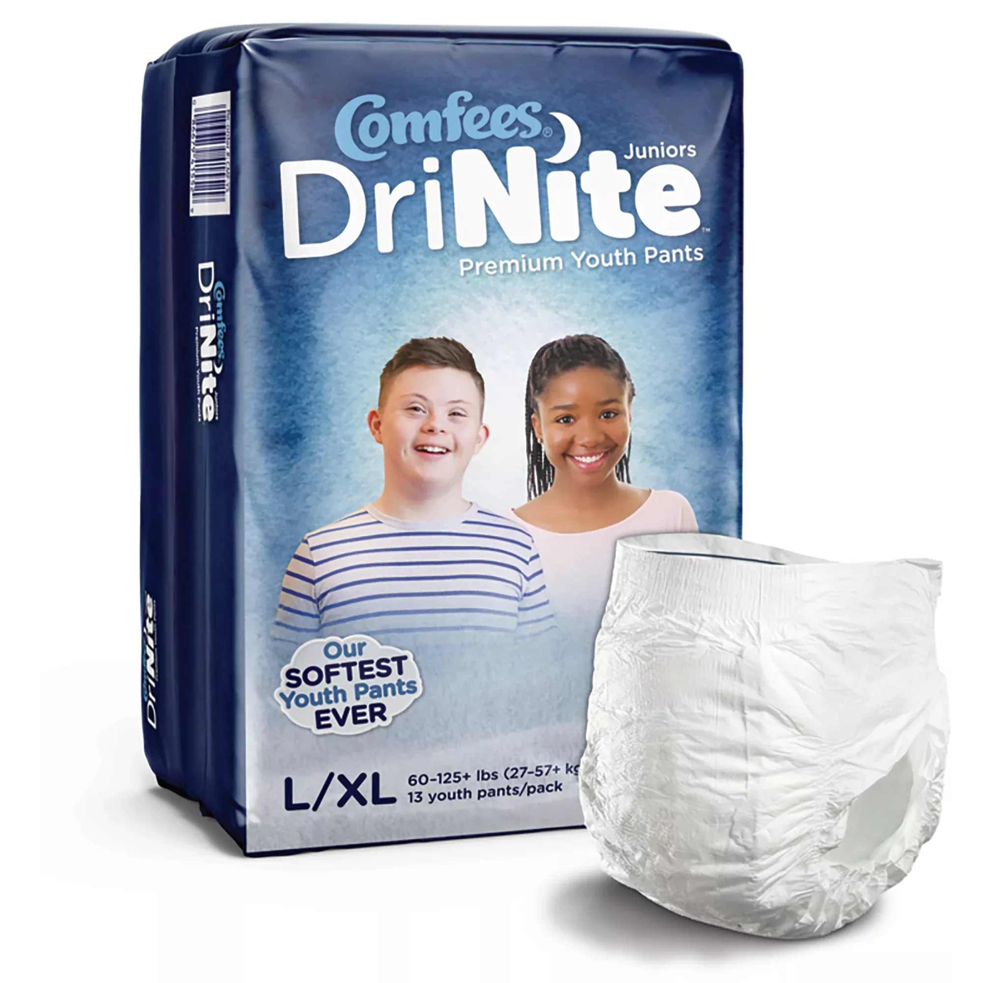 Comfees DriNite Juniors Absorbent Underwear, Large / Extra Large