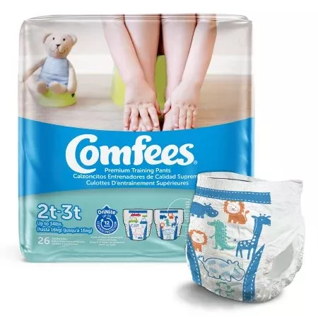 Comfees Male Disposable Toddler Training Pants, Pull On with Tear Away Seams, Moderate Absorbency