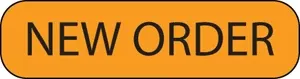 Communication Label (Paper, Removable) New Order 1 7/16" X 3/8" Fluorescent Orange - 666 Per Roll