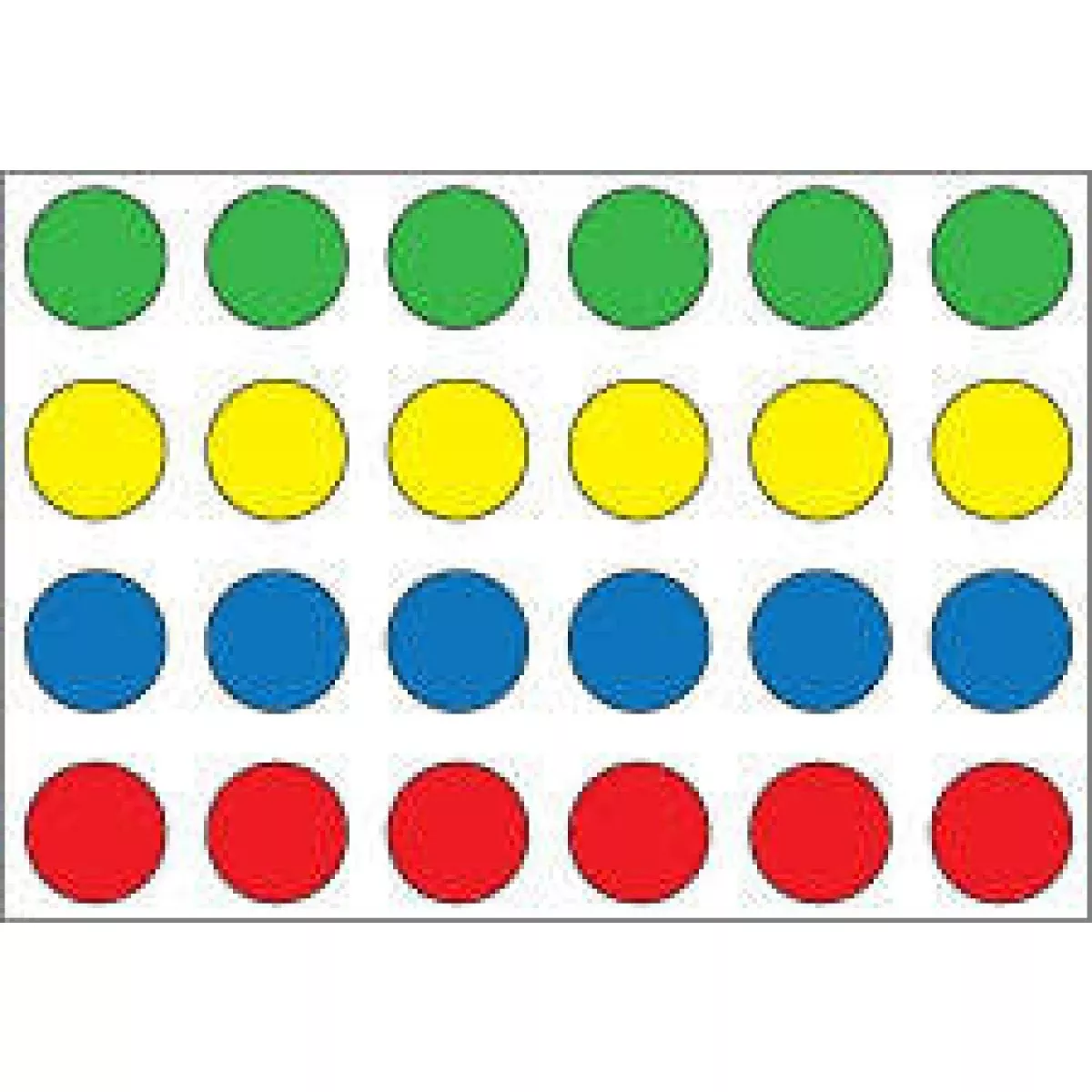 Conf-Id-Ent Alert Bands Colored Dots Paper Labels Multi Color - 50 Per Package