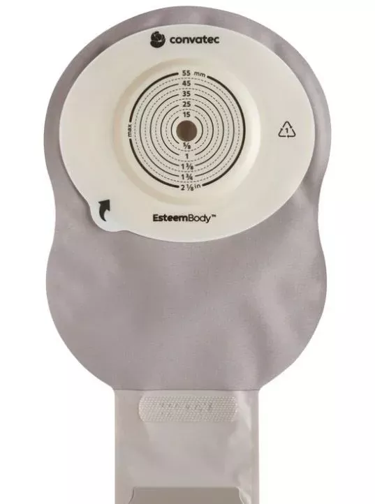 ConvaTec Esteem Body Soft Convex One-Piece Drainable Pouch - Clear