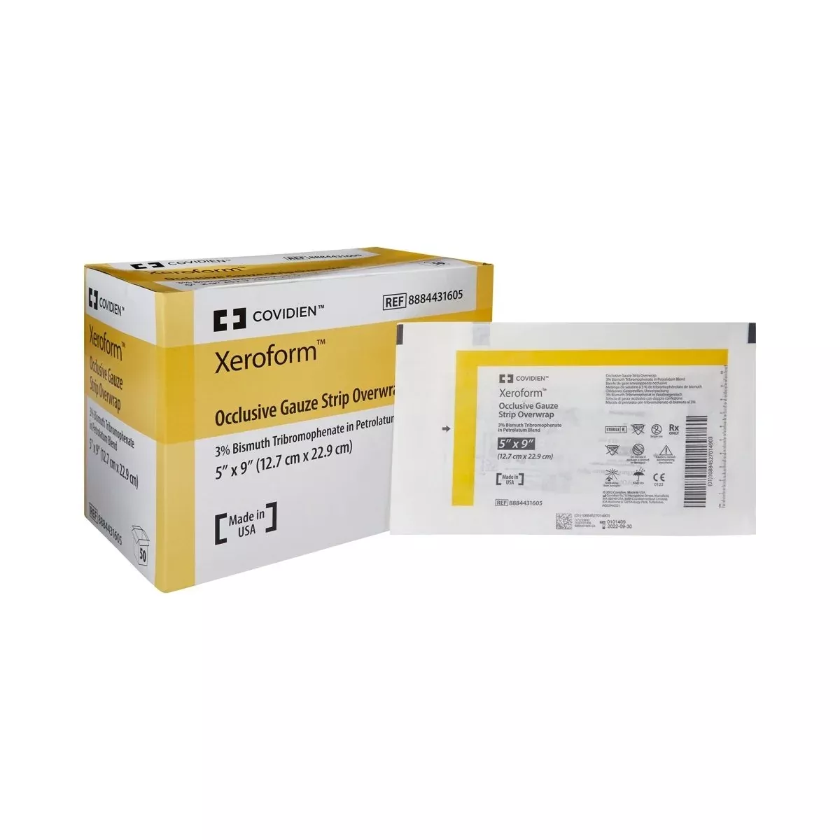 Covidien Xeroform Petrolatum Impregnated Dressing, 5 x 9 inch