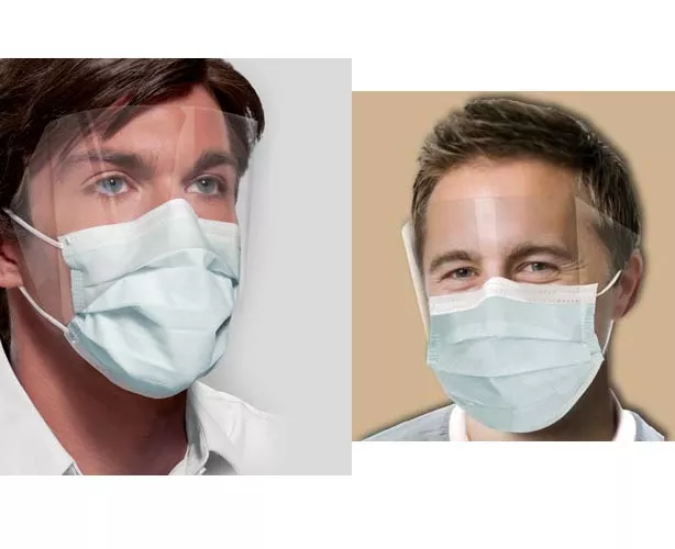 Crosstex Ultra FogFree Earloop Face Mask with Shield