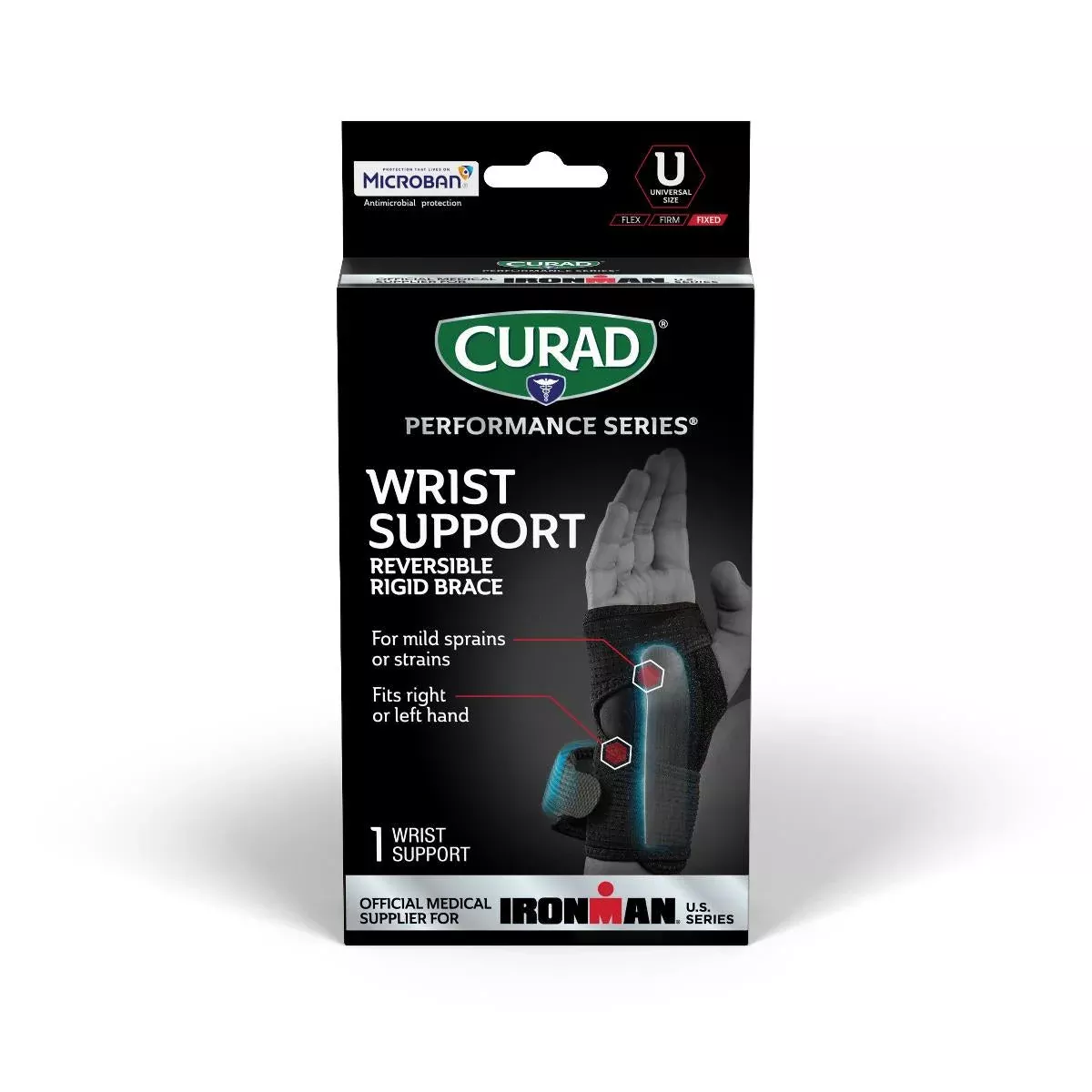 CURAD Performance Series IRONMAN Universal Reversible Wrist Brace